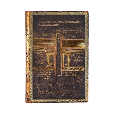 Tesla, Sketch of a Turbine Mini Lined Softcover Journal, 208pg, 80gsm by Paperblanks (Embellished Manuscripts Collection) by Paperblanks