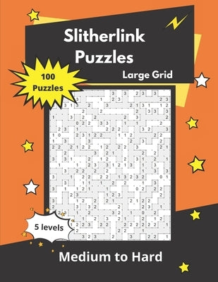 Slitherlink Puzzles Large Grid: Logic Puzzles for adults (medium to hard) by Somatomint