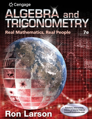 Bundle: Algebra and Trigonometry: Real Mathematics, Real People, 7th + Student Solutions Manual by Larson, Ron