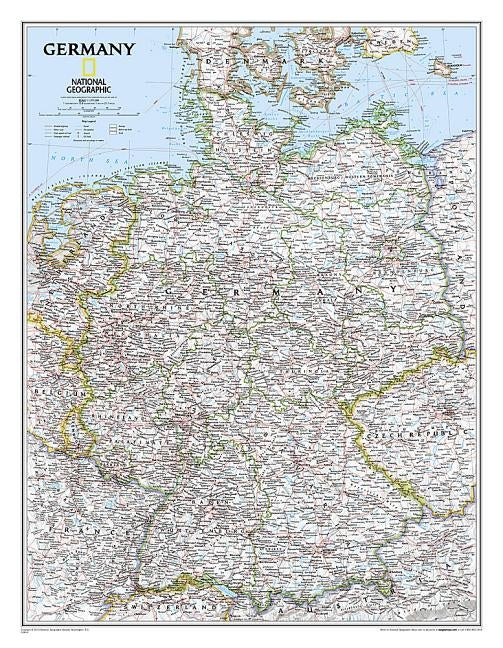 National Geographic Germany Wall Map - Classic (23.5 X 30.25 In) by National Geographic Maps