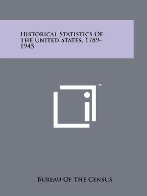 Historical Statistics Of The United States, 1789-1945 by Bureau of the Census
