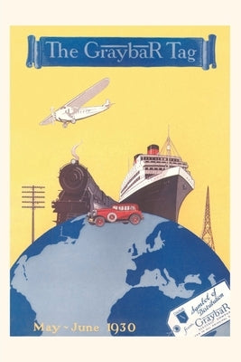 Vintage Journal Travel Poster with Trains, Boats, Plane by Found Image Press