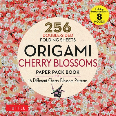 Origami Cherry Blossoms Paper Pack Book: 256 Double-Sided Folding Sheets with 16 Different Cherry Blossom Patterns with Solid Colors on the Back (Incl by Tuttle Studio