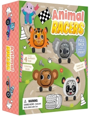 Animal Racers: Includes 4 Pullback Toys & a Coloring Book by Igloobooks