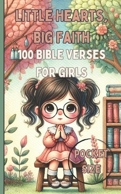 Little Hearts, Big Faith - 100 Bible Verses for Girls: Scriptures for Children Pocket Size 5x8 Glossy Cover by Planners, Pola
