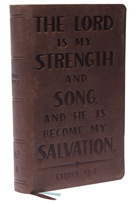 Kjv, Personal Size Reference Bible, Verse Art Cover Collection, Genuine Leather, Brown, Red Letter, Comfort Print: Holy Bible, King James Version by Thomas Nelson