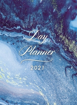 Day Planner 2021 Daily Large: Hardcover Agenda 8.5" x 11" - 1 Page per Day Planner - Blue Marble - January - December 2021 - Dated Planner 2021 Prod by Paper, Pilvi