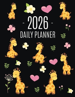 Cute Giraffe Planner 2026: Pretty Organizer for All Your Weekly Appointments Cool Safari Jungle Animal Scheduler: January-December 2026 by Press, Happy Oak Tree
