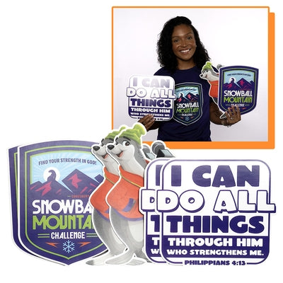 Vbs 2026 Snowball Mountain Challenge Decorating Pack (Pkg of 6): Find Your Strength in God by Cokesbury