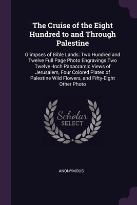 The Cruise of the Eight Hundred to and Through Palestine: Glimpses of Bible Lands: Two Hundred and Twelve Full Page Photo Engravings Two Twelve -Inch by Anonymous