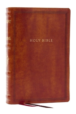 RSV Personal Size Bible with Cross References, Brown Leathersoft, Thumb Indexed, (Sovereign Collection) by Thomas Nelson