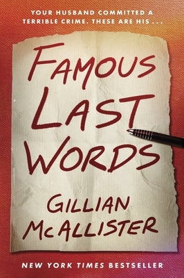 Famous Last Words by McAllister, Gillian
