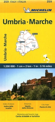 Italy: Umbria, Marche Map 359 by Michelin