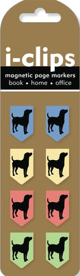 Black Dogs I-Clips Magnetic Page Markers (Set of 8) by Peter Pauper Press Inc