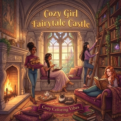 Cozy Girl Fairytale Castle: Fun Bold Line Craft Adult Coloring Book Relaxing Home Routine & Enchanted Daily Life, Magical Hygge Self-Care Moments & Go by Vibes, Cozy Coloring
