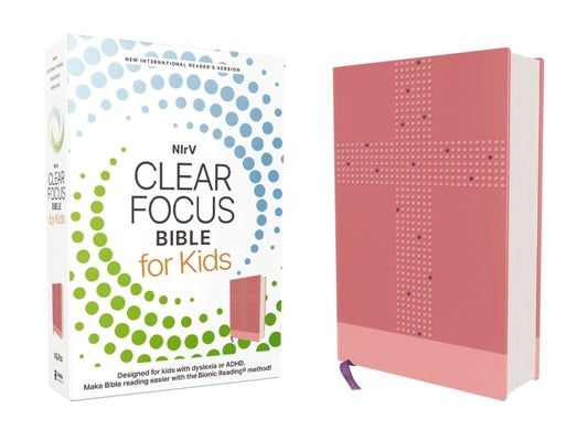 Nirv, Clear Focus Bible for Kids (Help Kids with ADHD or Dyslexia Read with Confidence), Leathersoft, Pink: Help Kids with ADHD or Dyslexia Read with by Zondervan