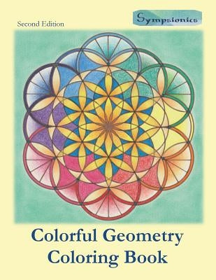 Colorful Geometry Coloring Book: Relaxing Coloring with Colored Outlines by Design, Sympsionics