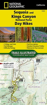 Sequoia and Kings Canyon National Parks Day Hikes Map by National Geographic Maps - Trails Illust
