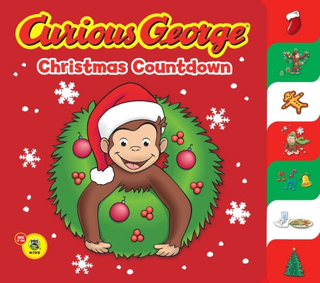 Curious George Christmas Countdown Tabbed Board Book (Cgtv): A Christmas Holiday Book for Kids by Rey, H. A.