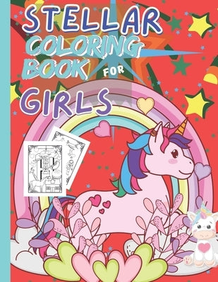 Stellar Coloring Book for Girls: Cute coloring designs and learning words and counting activities by Bookundercover Publishing, Broca Dan