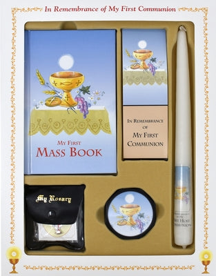 First Mass Book Deluxe Set: An Easy Way of Participating at Mass for Boys and Girls [With Rosary, Candle and Bookmark and My First Mass Book] by Catholic Book Publishing & Icel