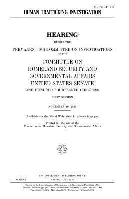 Human trafficking investigation by Senate, United States House of