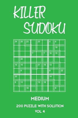 Killer Sudoku Medium 200 Puzzle WIth Solution Vol 4: 9x9, Advanced sumoku Puzzle Book, 2 puzzles per page by Sumdoku, Tewebook