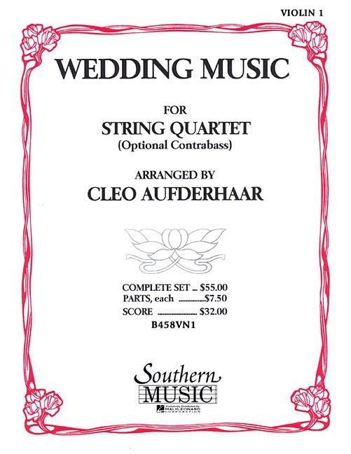 Wedding Music for String Quartet: Violin 1 by Aufderhaar, Cleo