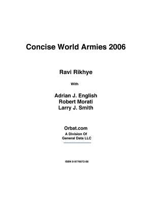 Concise World Armies 2006 by Rikhye, Ravi