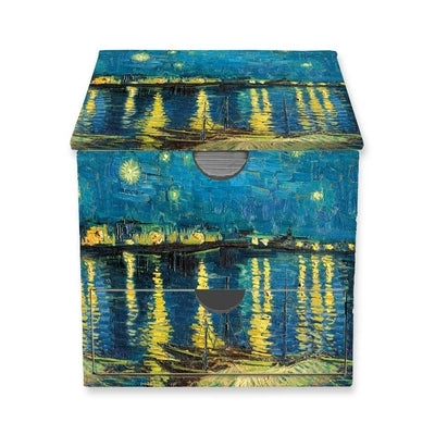 Vincent Van Gogh: Starry Night Over the Rhône Flame Tree Memo Box with Drawer by Flame Tree Studio