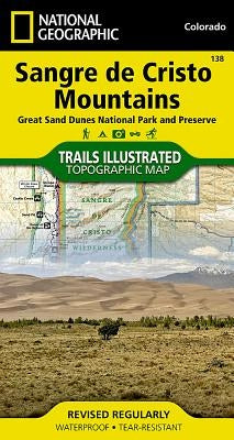 Sangre de Cristo Mountains Map [Great Sand Dunes National Park and Preserve] by National Geographic Maps