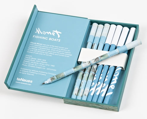Fishing Boats, Claude Monet 8-Pen Set by Teneues