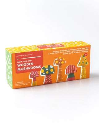 Paint Your Own Wooden Mushrooms Kit - DIY Craft Set - Fun Activity for Kids & Adults by Something, Journey Of