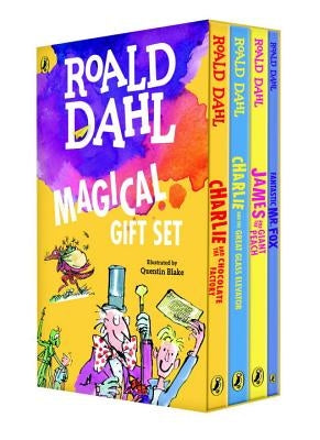 Roald Dahl Magical Gift Set (4 Books): Charlie and the Chocolate Factory, James and the Giant Peach, Fantastic Mr. Fox, Charlie and the Great Glass El by Dahl, Roald