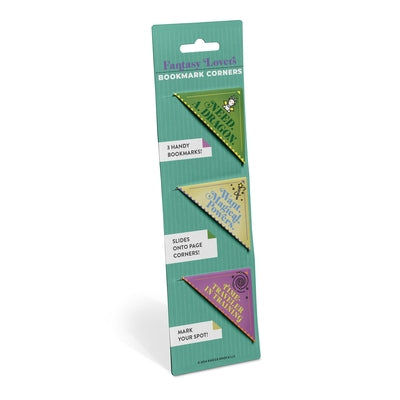 Fantasy Lovers Bookmark Corners, Set of 3 Unique Cardstock Bookmarks by Knock Knock