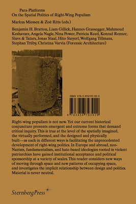 Para-Platforms: On the Spatial Politics of Right-Wing Populism by Miessen, Markus