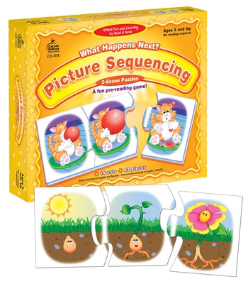 What Happens Next? Picture Sequencing Puzzle: 3-Scene Puzzles by Carson Dellosa Education