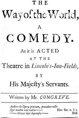 The Way of the World by Congreve, William