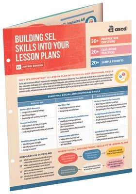 Building Sel Skills Into Your Lesson Plans (Quick Reference Guide) by Benson, Jeffrey