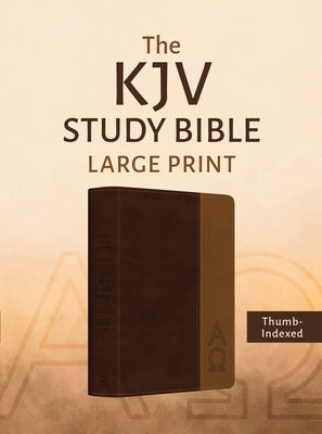 The KJV Study Bible, Large Print (Indexed) [Two-Tone Brown Alpha & Omega] by Barbour Bibles