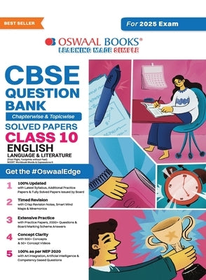 Oswaal CBSE Question Bank Class 10 English Language & Literature, Chapterwise and Topicwise Solved Papers For Board Exams 2025 by Oswaal Editorial Board