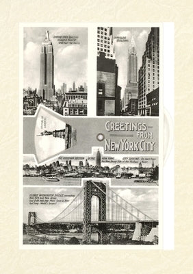 Vintage Lined Notebook Greetings from New York City, Scenes by Found Image Press