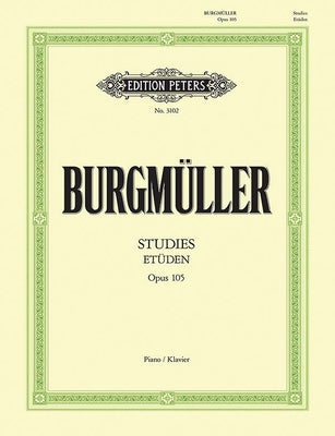 12 Études (Brilliant and Melodious Studies) Op. 105 for Piano by Burgmüller, Friedrich