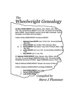The Wheelwright Genealogy by Plummer, Steve J.