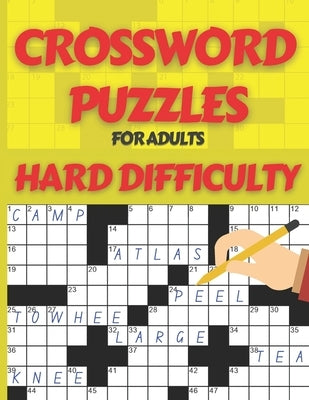 Crossword Puzzle Book for Adults Hard Difficulty: Challenge Your Brain with this LARGE-PRINT, Hard-Level Puzzles to Entertain Your Brain AND CHALLENGE by Blinder, Tyler
