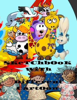 sketchbook with different cartoon: 8.5x11 inch 50 pages Drwing book Contains various graphics and extra white page for creativity in drawing different by Edition, Drawing
