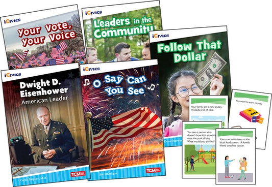 Icivics Grade 2: Leadership & Responsibility 5-Book Set + Game Cards by Multiple Authors