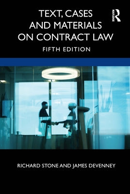 Text, Cases and Materials on Contract Law by Stone, Richard