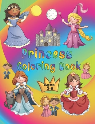 Princess Coloring Book: 50 princesses to color by kids ages 3-8 by Edition, Maria