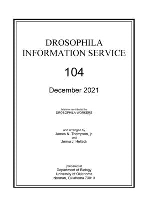 Drosophila Information Service 104 by Thompson, James